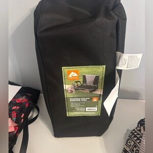 Ozark Trail Black Collapsible Stadium Seat with Carry Bag